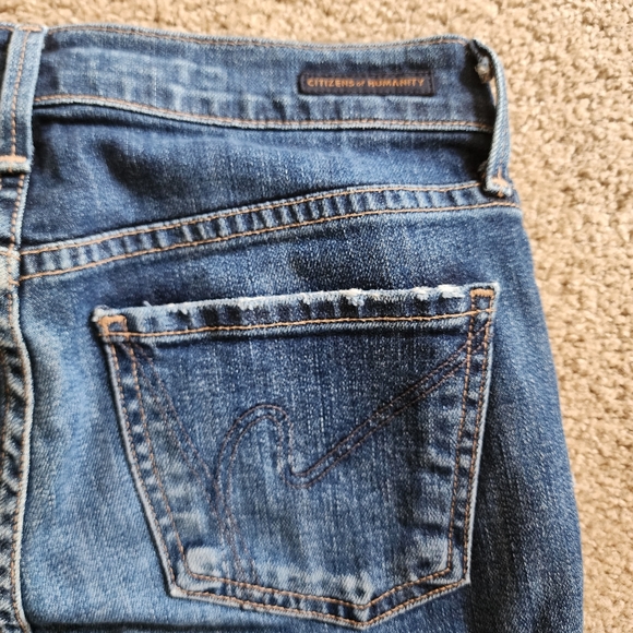 Citizens of Humanity Avedon Low Rise Skinny Leg Distressed Color Fade Jeans - Picture 7 of 8